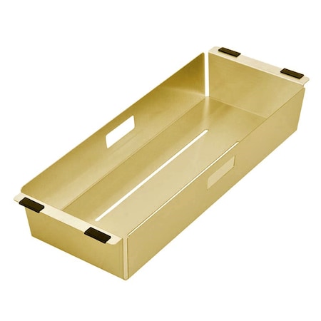 Whitehaus Noah Plus Stainless Steel Sink Colander, Brass WHNPLCOL-B